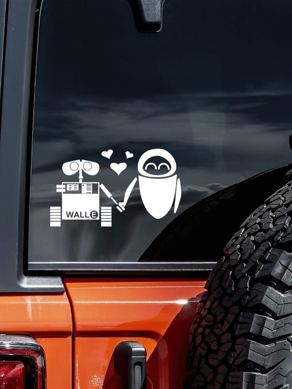 Love Wall E Decal Vinyl Sticker Auto Car Truck Wall Laptop | White| 7" x 4"